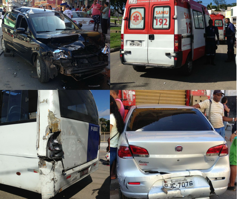 Topic provoca sério acidente com 4 veículos em Itinga