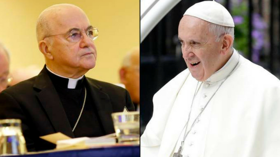 Arcebispo pede a renúncia do Papa Francisco